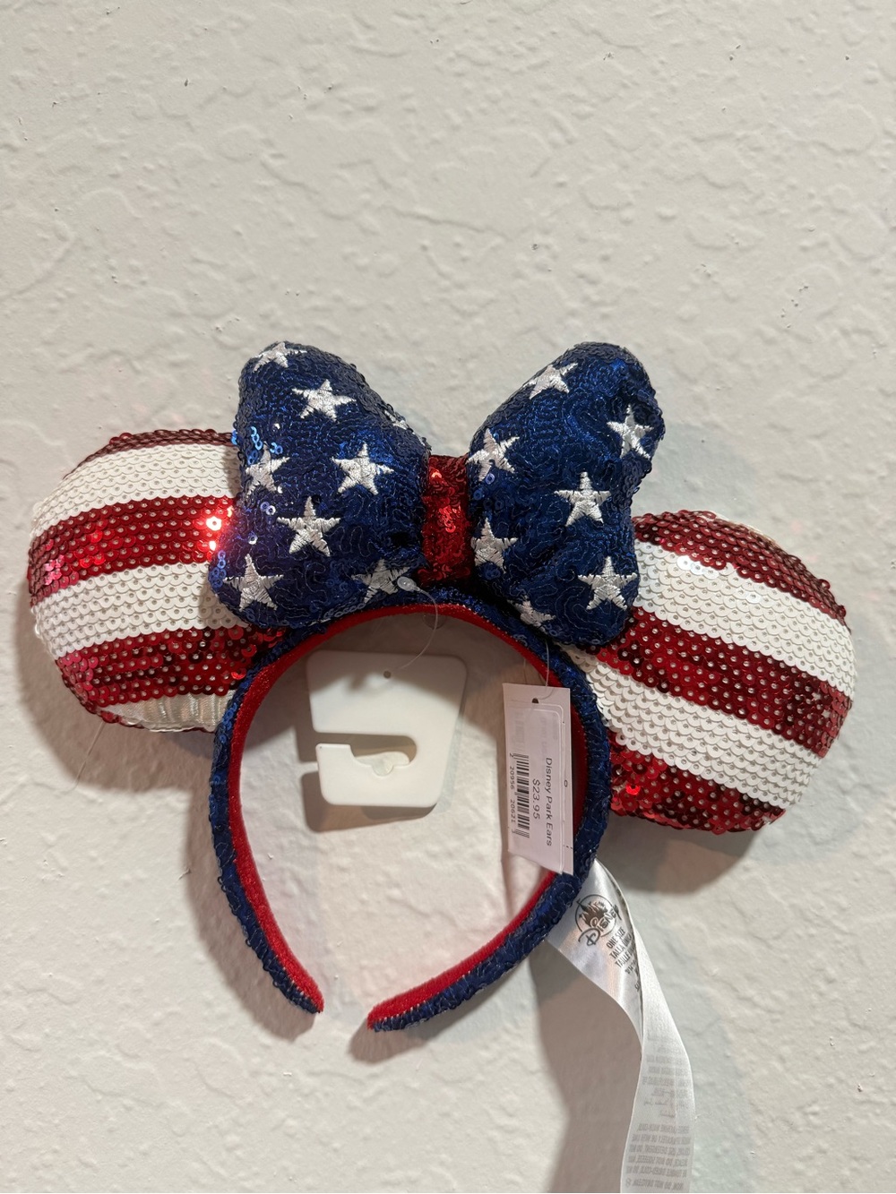 Disney Sequin Minnie Ears Headband - Red, White & Blue